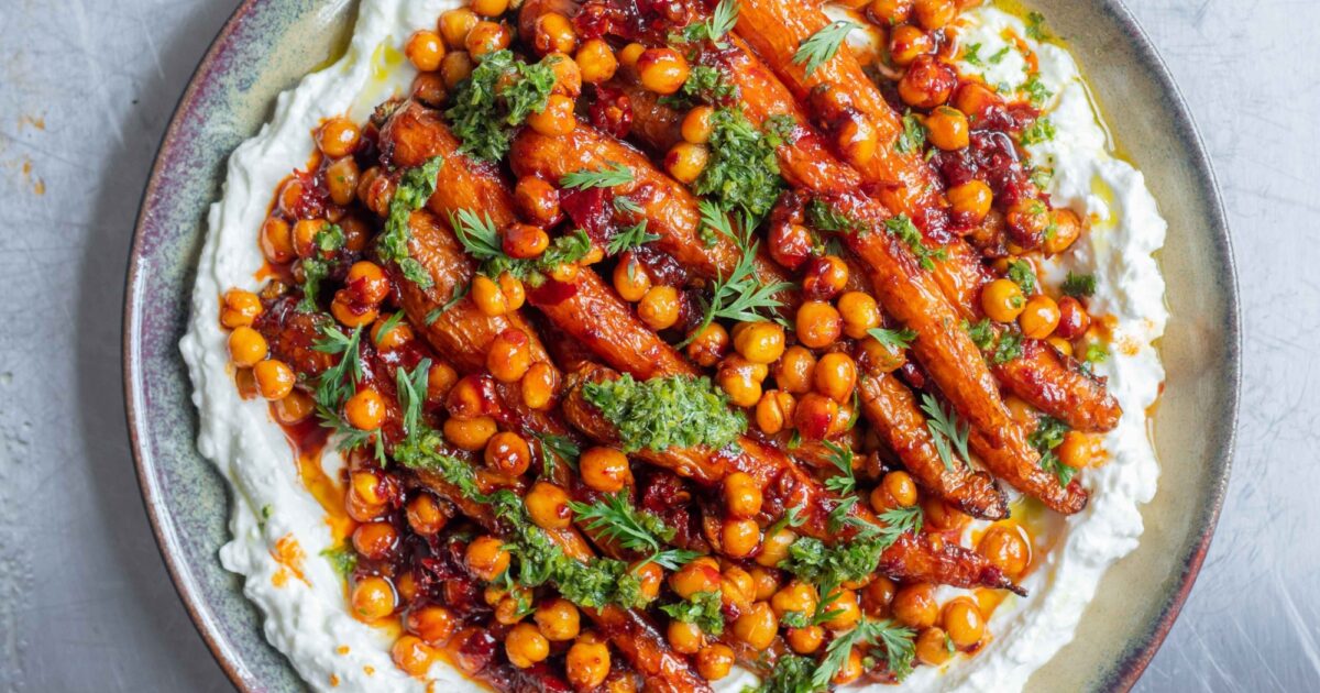 Honey Harissa Carrots With Whipped Feta | Mob