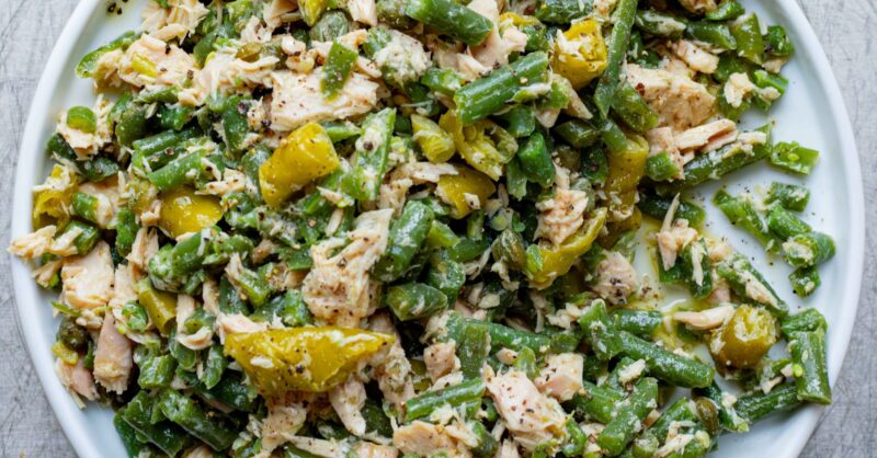 green bean and tuna salad with basil dressing Green Bean + Tuna Salad with Basil Dressing < Honest + Simple