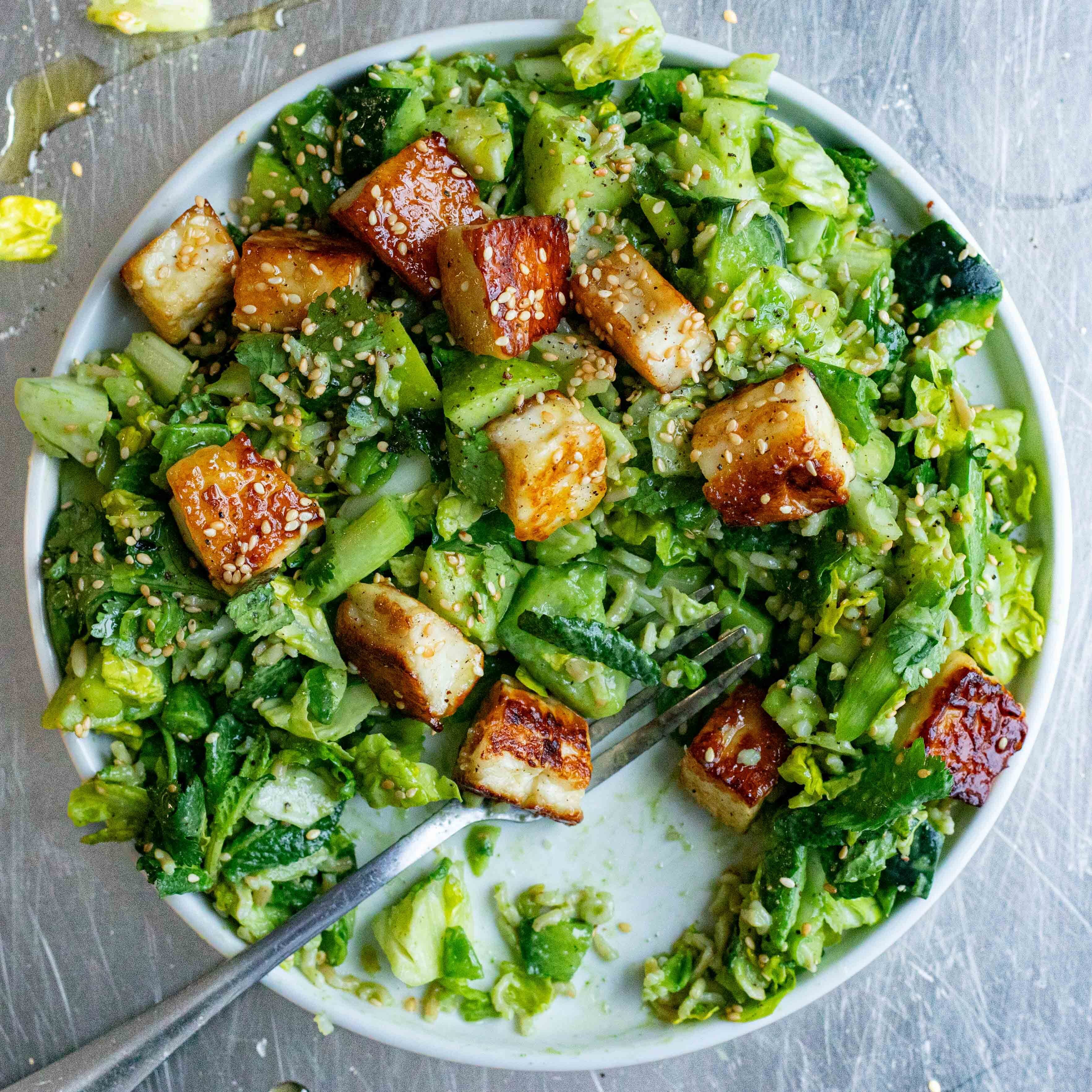 chopped salad with green goddess dressing Green Goddess Salad Recipe