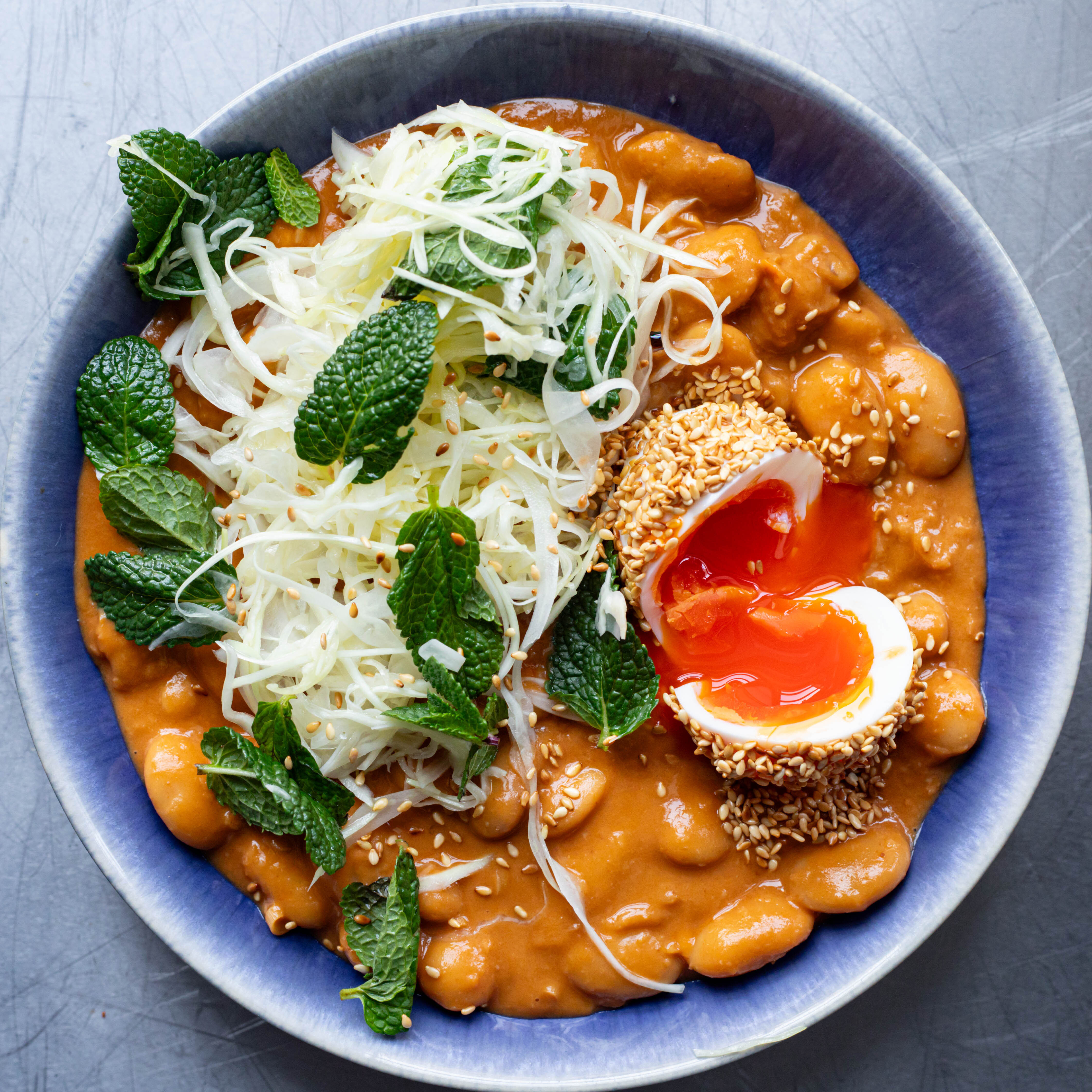 Savoury Peanut Beans & Sesame Eggs