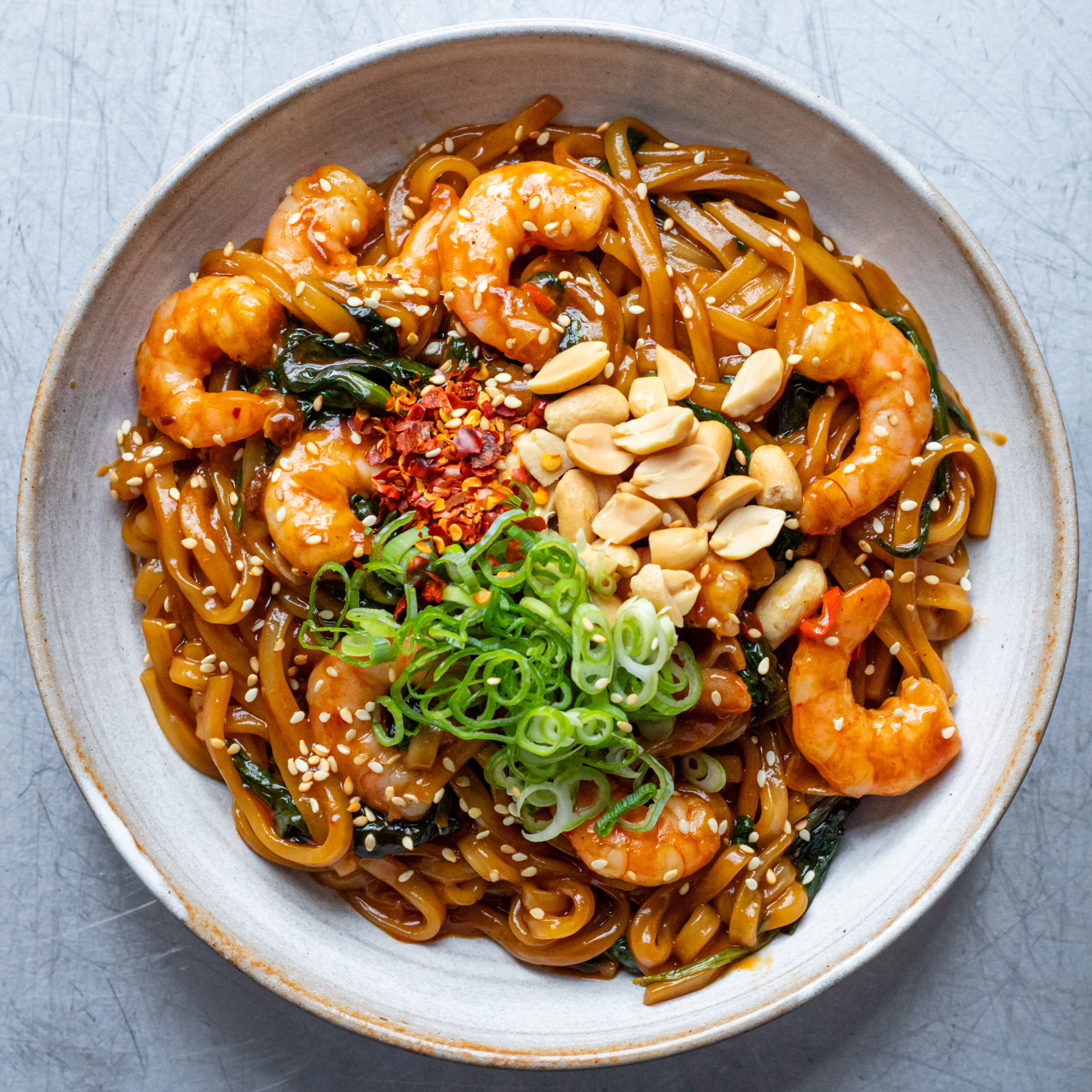 Garlic Butter Prawn Noodles