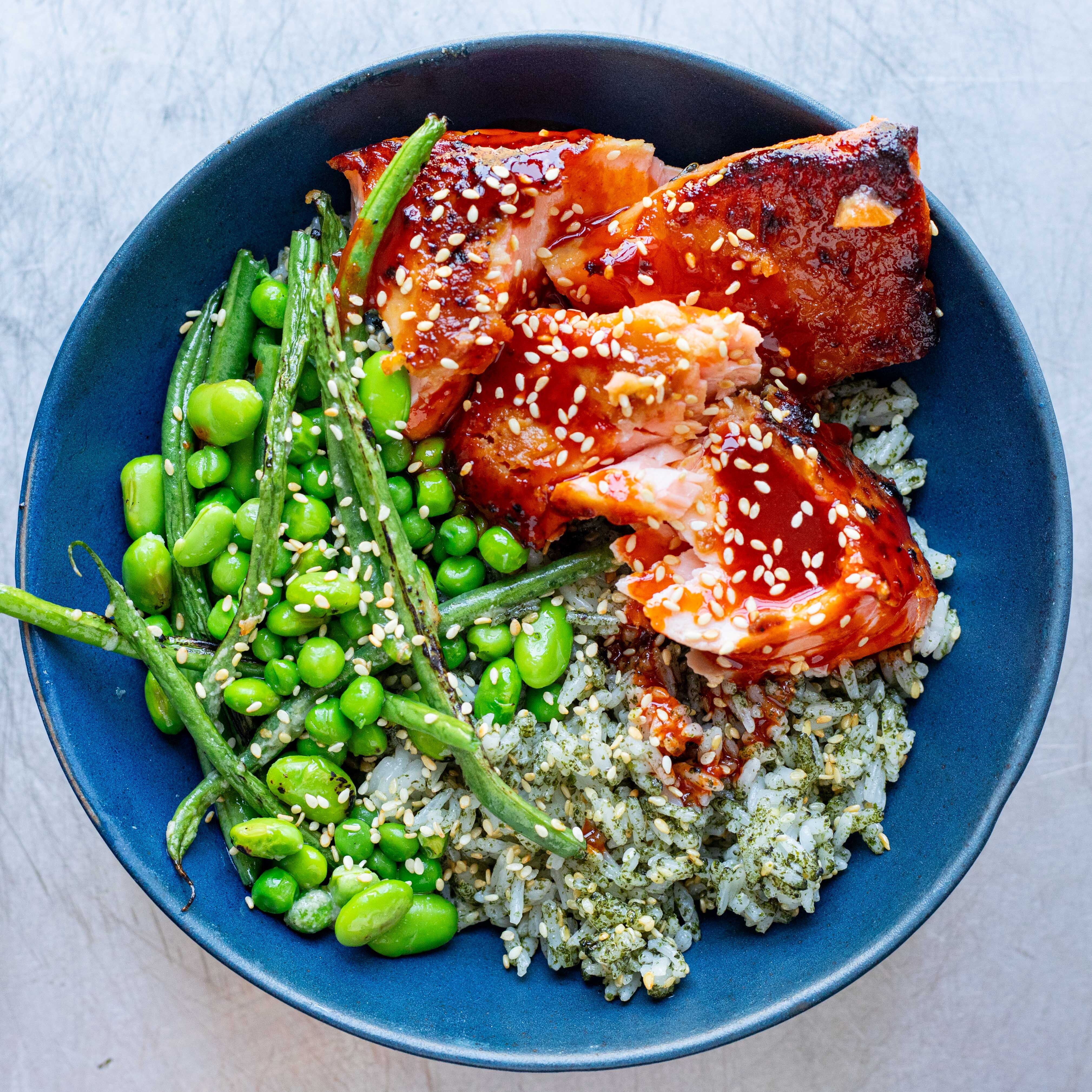Miso Gochujang Salmon & Nori Rice