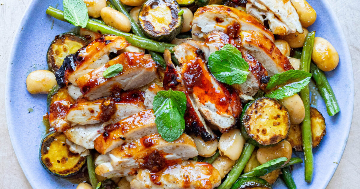 🚧 Sticky Soy Chicken with Butterbeans &amp; Charred Courgettes | Mob