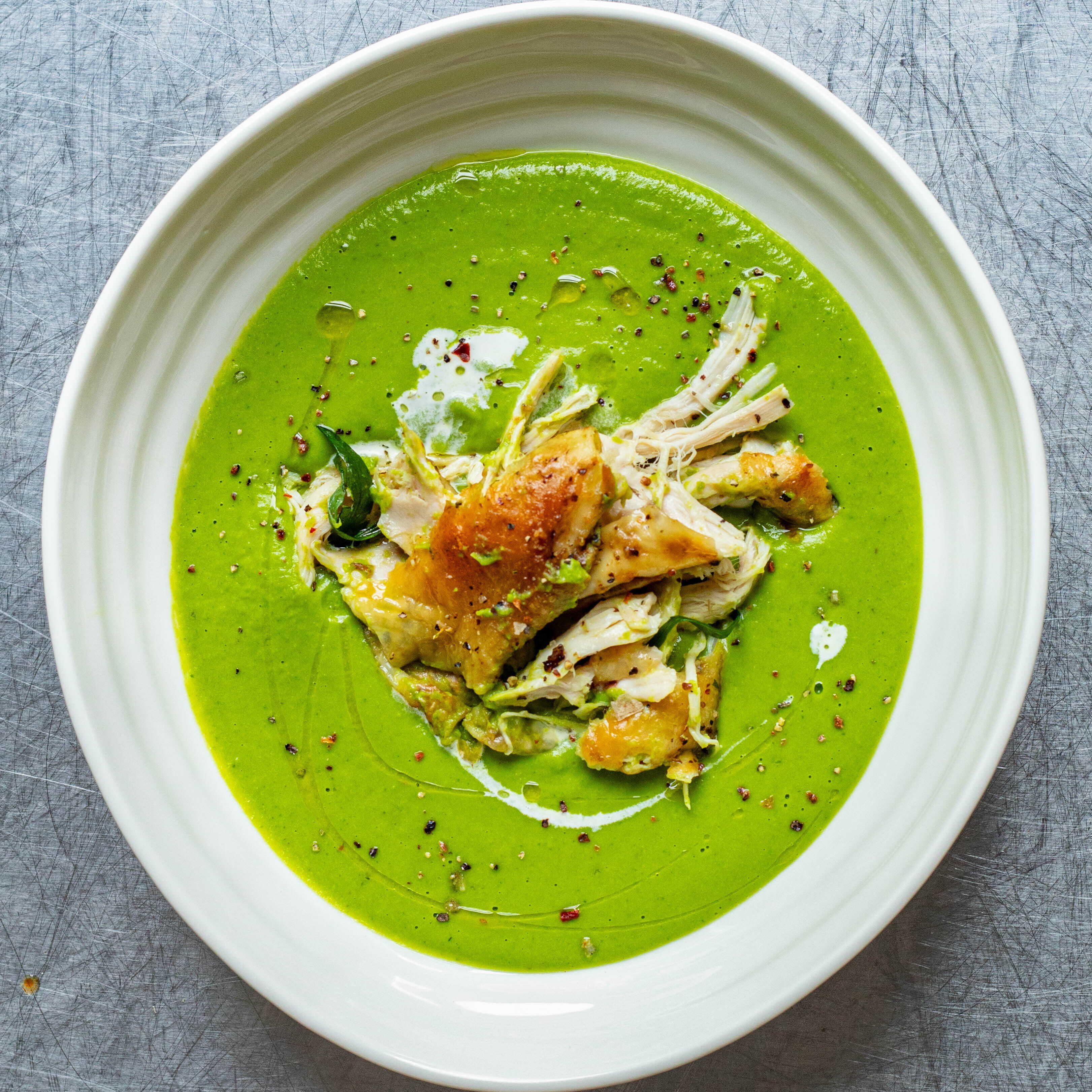 Summer Roast Chicken Soup