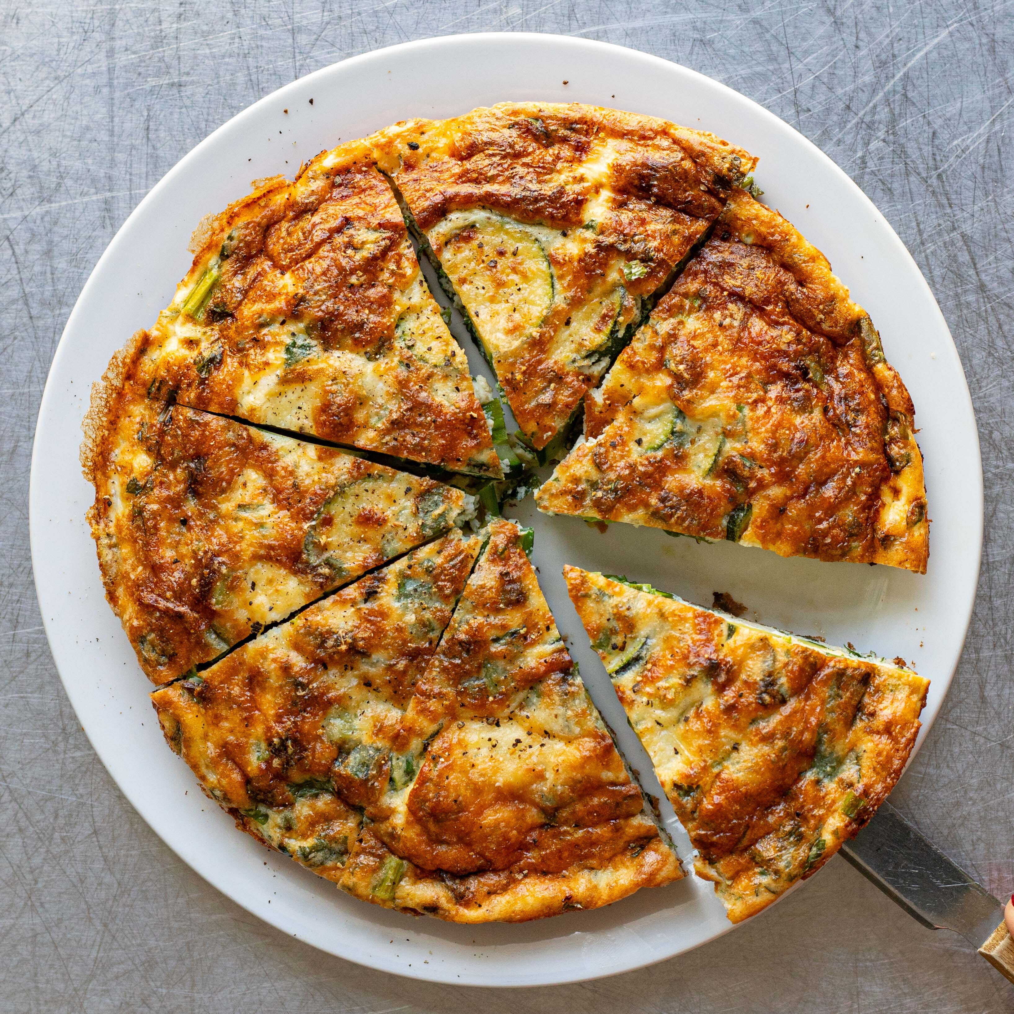 Courgette, Cottage Cheese & Parmesan Frittata